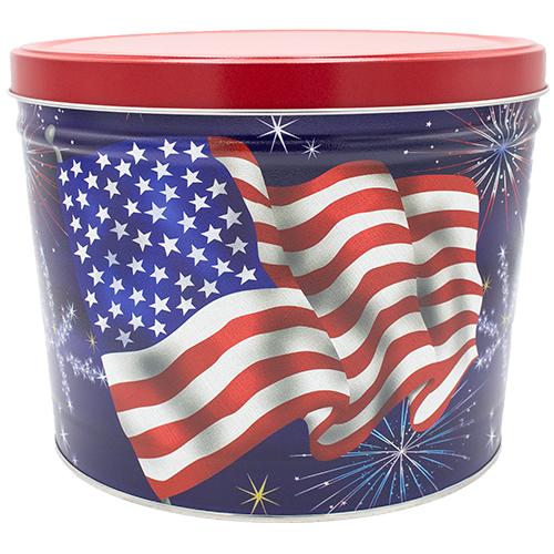 2-Gallon Star Spangled Tin