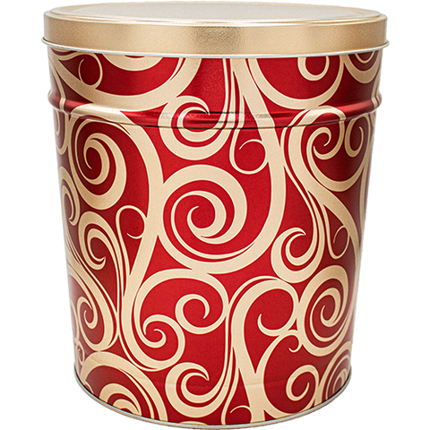 3.5-Gallon Golden Swirls Tin